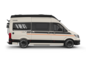 Campervan Carado in vista laterale con tetto a soffietto e design X-edition